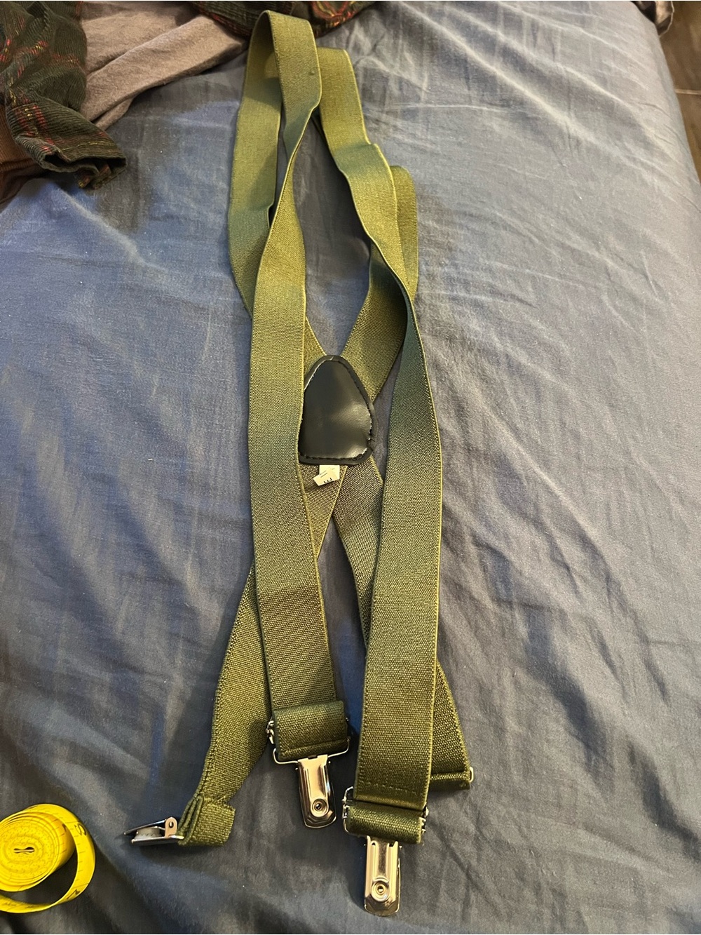 Olive Green Men's Suspenders - Classic Adjustable Braces